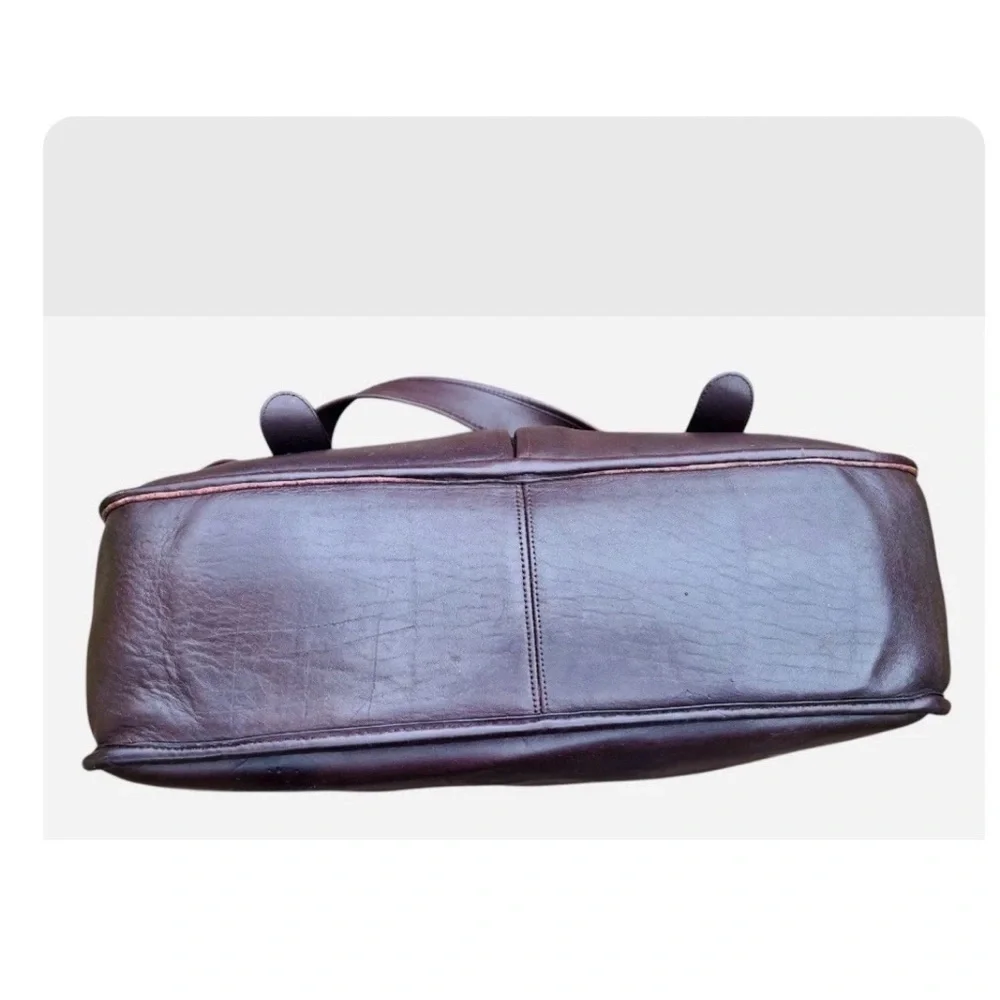 Vintage Coach Carrier NYC Bag Purse USA Burgundy leather 80s Musette Crossbody - Picture 6 of 15